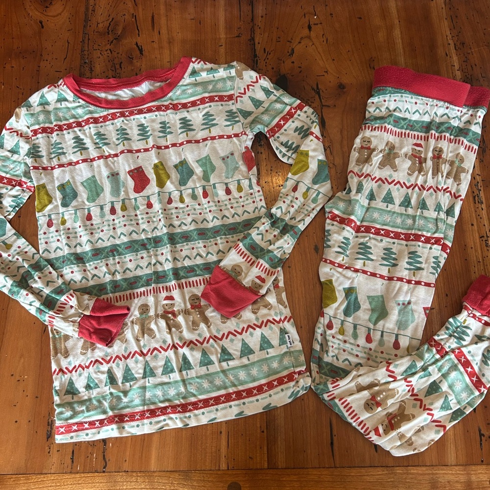 Little Sleepies Red and Green Holiday Pajama Set